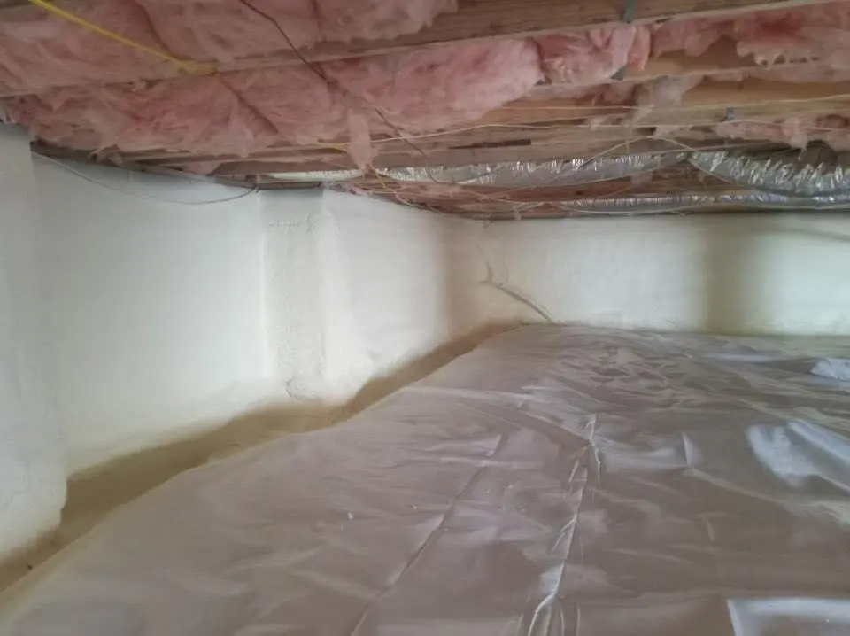 Crawl space encapsulation with closed-cell spray foam for Flat Roof Repair in Homeland
